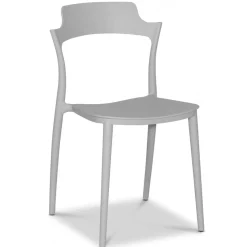 Abbe stapelbar matstol i plast - Grå