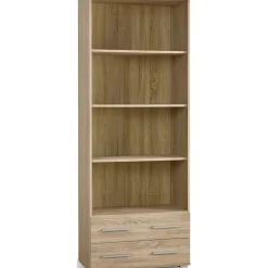 Abdel bokhylla med lådor - Sonoma ek