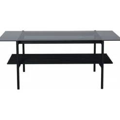 Adel soffbord 120 cm - Svart/glas