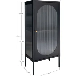 Adelaide vitrinskåp 110x50 cm - Svart