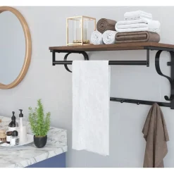 Aksel hatthylla - Brun/svart