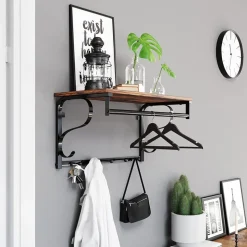 Aksel hatthylla - Brun/svart