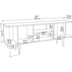 Akya TV-bänk - Valnöt/svart