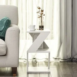 Albeni sidobord 30 x 30 cm - Vit