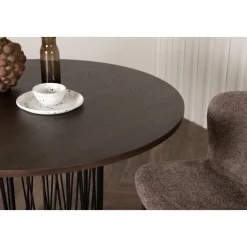 Alborga round matbord Ø120 cm - Svart/mocca