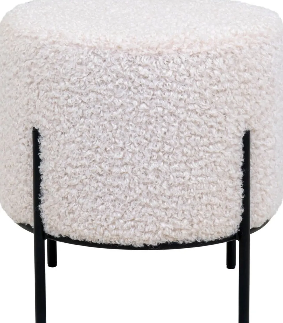 Alford Sittpuff - Lammskinn(Konstskinn)/svart + Textilrengöring för möbler