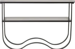 Algustorp konsolbord 117 x 33,5 cm - Svart/glas