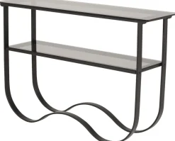 Algustorp konsolbord 117 x 33,5 cm - Svart/glas