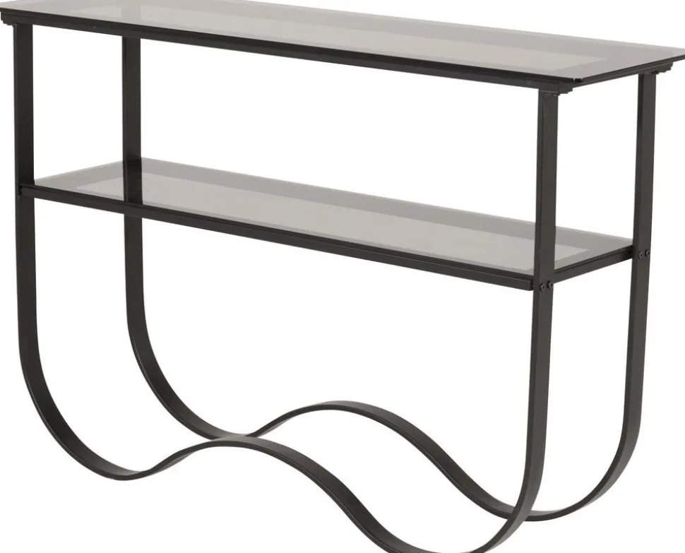 Algustorp konsolbord 117 x 33,5 cm - Svart/glas