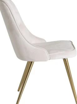 Alice Deluxe matstol - Beige/mässing