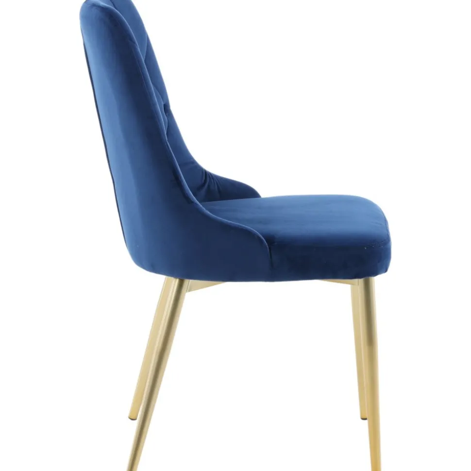 Alice Deluxe matstol - Blå/mässing