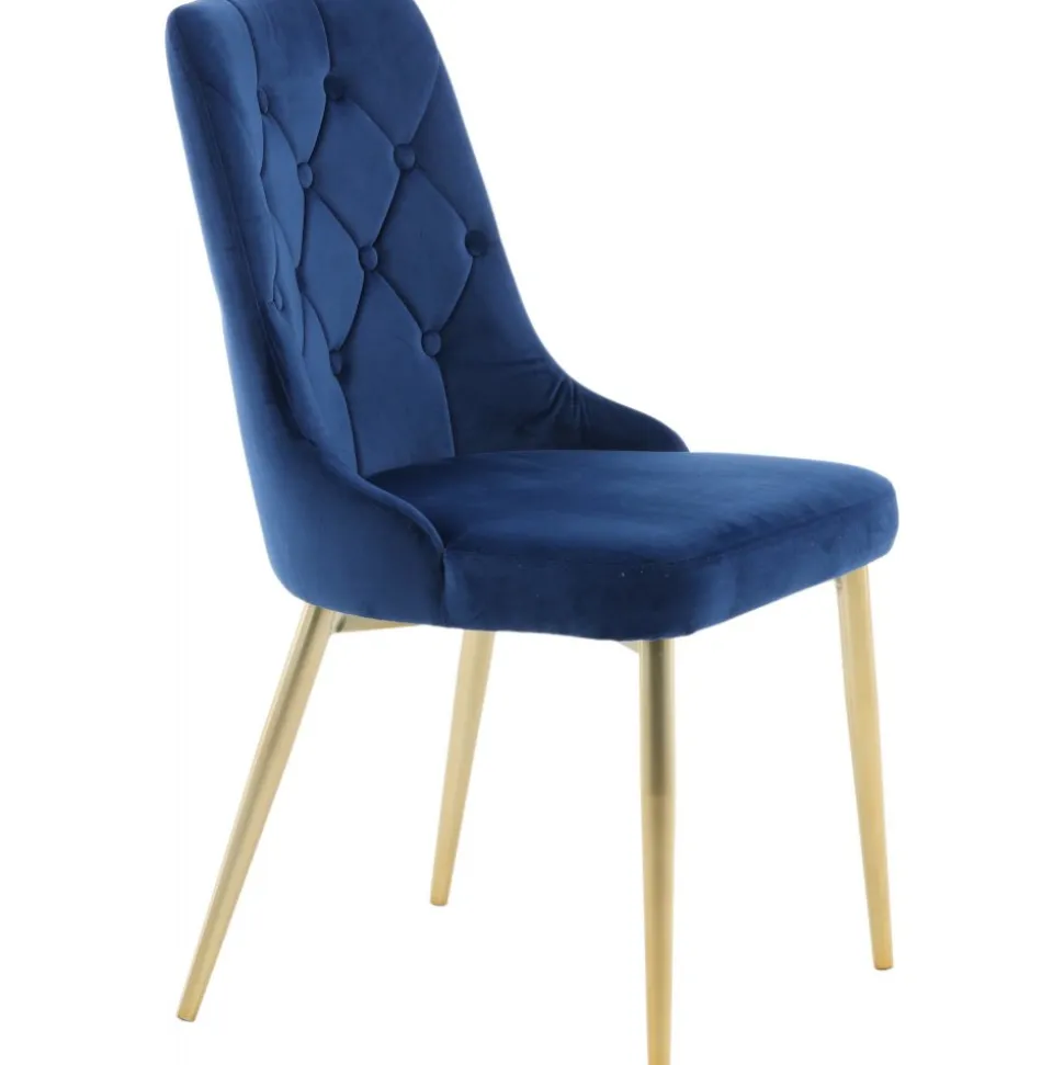 Alice Deluxe matstol - Blå/mässing