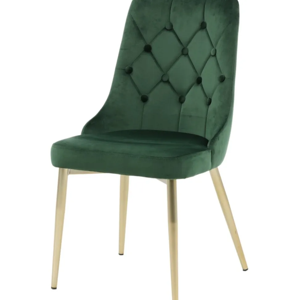 Alice Deluxe matstol - Grön/mässing