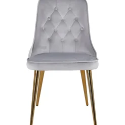 Alice Deluxe matstol - Ljusgrå/mässing