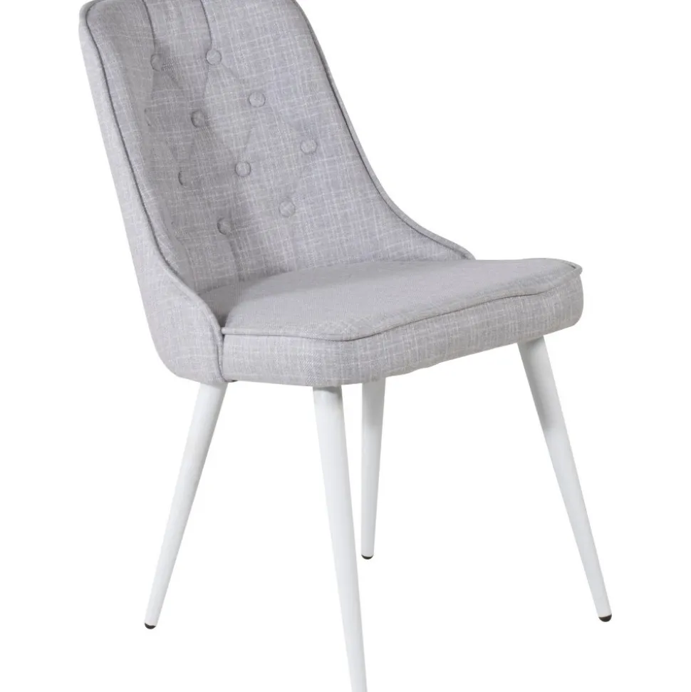 Alice Deluxe matstol - Ljusgrå/vit