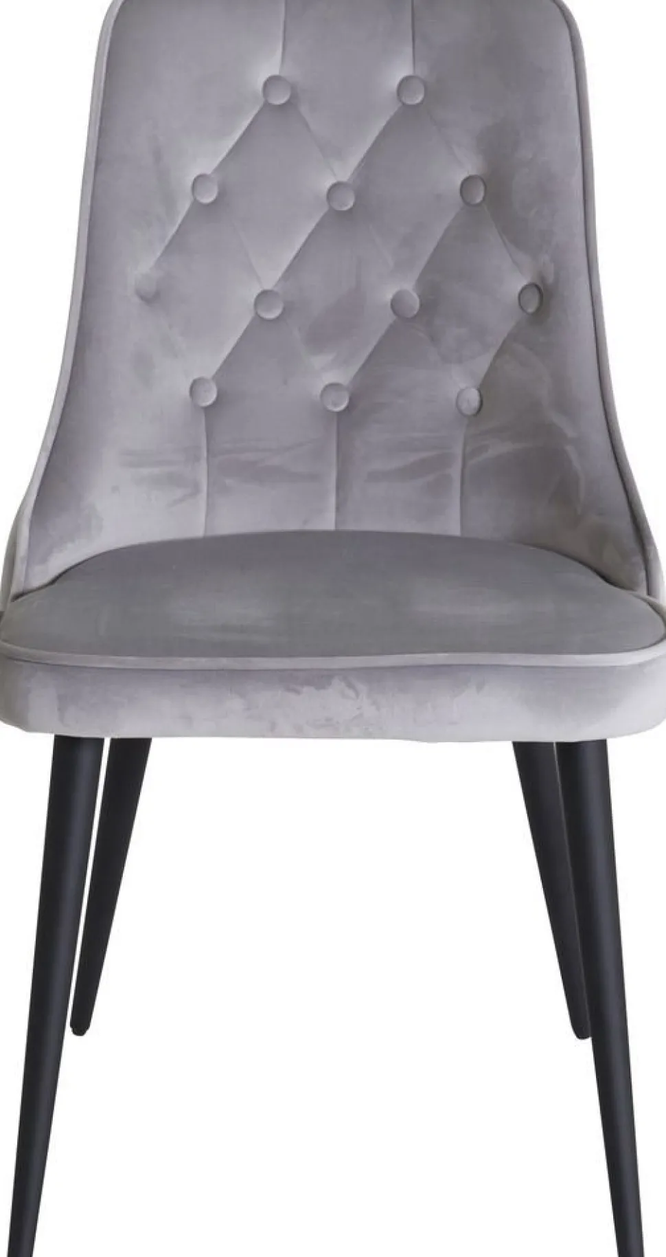 Alice Deluxe matstol - Svart/ljusgrå sammet