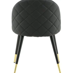 Alice matstol - Svart PU-läder