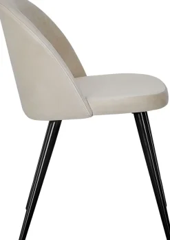 Alice matstol - Svart/beige sammet + Fläckborttagare för möbler