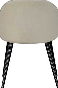 Alice matstol - Svart/beige sammet + Möbeltassar