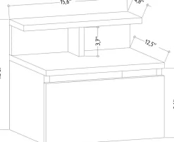 Alice sängbord - Vit