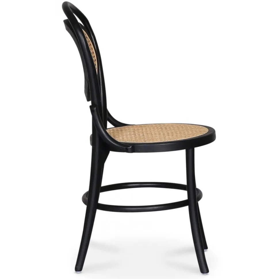 Alicia stol böjträ - Svart/rotting