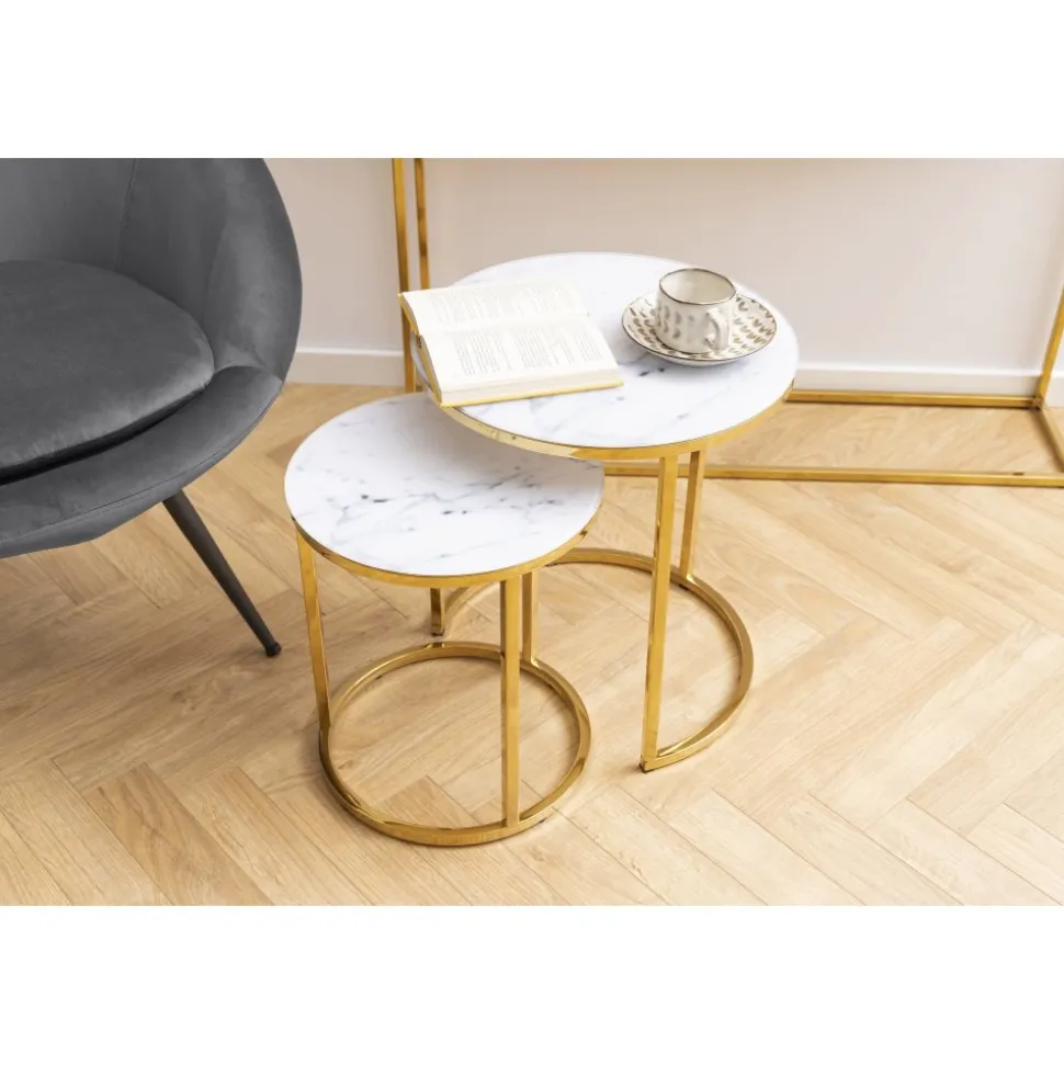 Alisma satsbord Ø35/45 cm - Vit