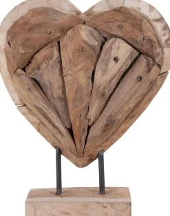 Almada dekoration hjärta - Teak