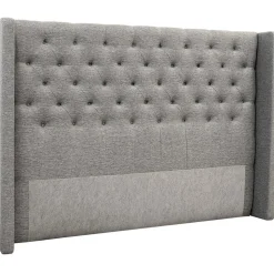 Almedal grå sänggavel med knappar - Valfri bredd