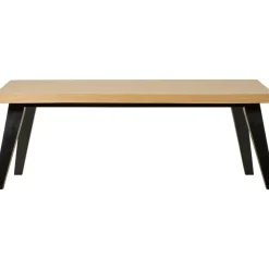 Amora soffbord med fiskbensmönster 120 x 60 cm - Ek/svart