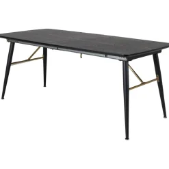 Ansmark matbord 180-220 cm - Svart