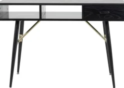 Ansmark skrivbord 110x60 cm - Svart/mässing