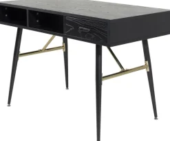 Ansmark skrivbord 110x60 cm - Svart/mässing