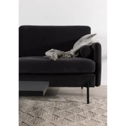 Antibes 2-sits soffa - Svart/Mörkgrå