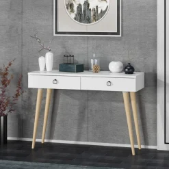 Arden avlastningsbord 72/100 x 35 cm - Vit