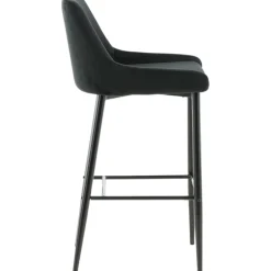 Argon barstol - Svart + Möbeltassar