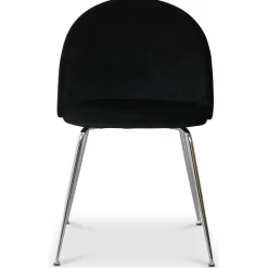Art velvet stol - Svart / Krom
