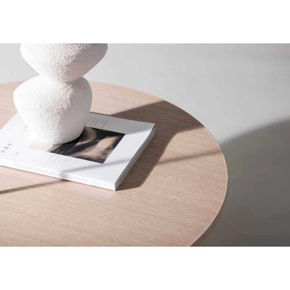 Askerön soffbord Ø80 cm - Whitewash