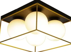 Astro plafond - Svart/guld/opalvit