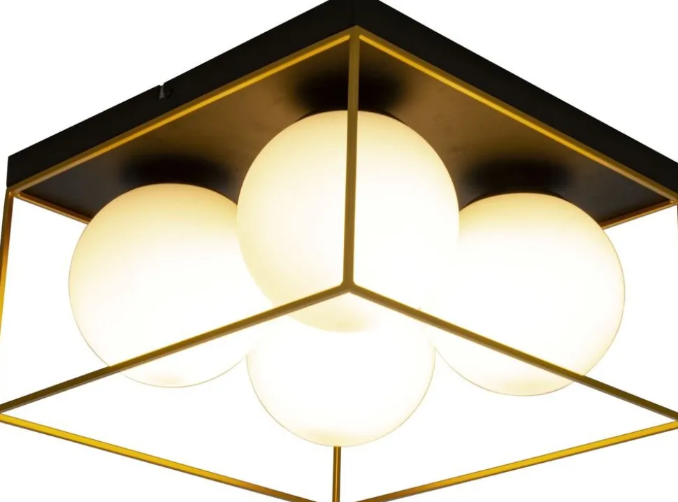 Astro plafond - Svart/guld/opalvit