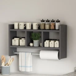 Asya vägghylla Antracit