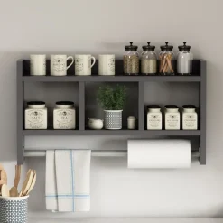 Asya vägghylla Antracit