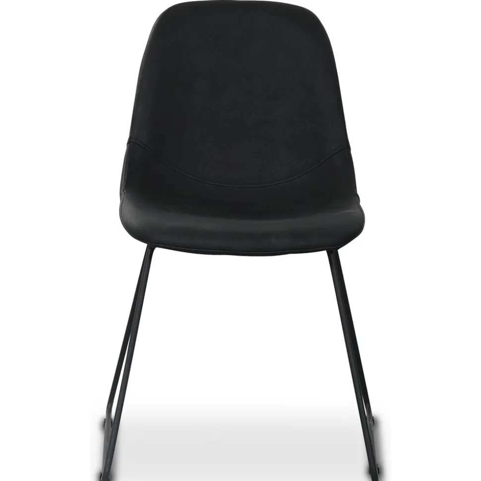 Atlantic sled stol i svart PU + Textilrengöring för möbler