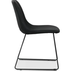 Atlantic sled stol i svart PU