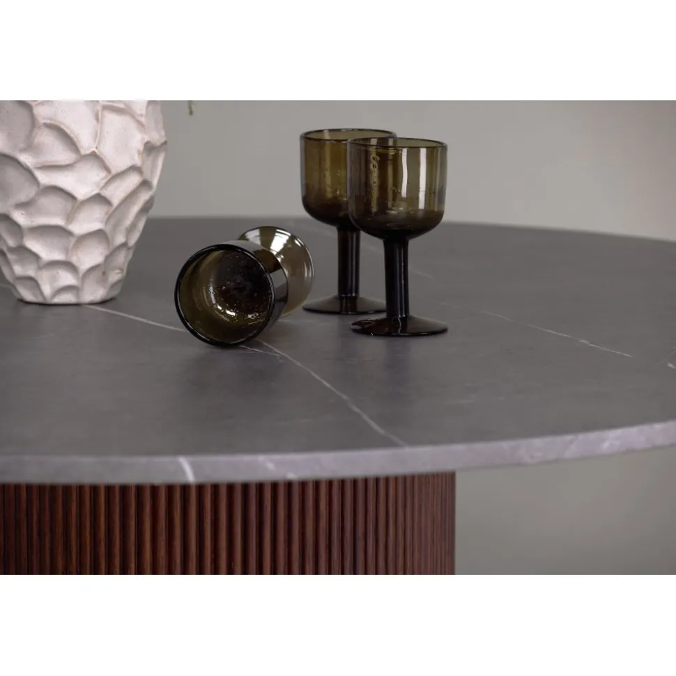 Austin matbord Ø120 cm - Grå/mocca