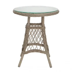 Balkongset 2 st fåtöljer med sidobord + Rengöringsmedel för utemöbler