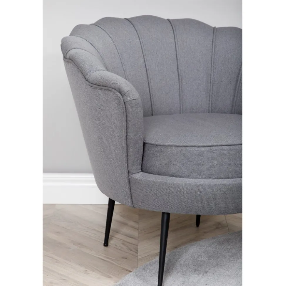 Ballini fåtölj - Grå tyg + Textilrengöring för möbler