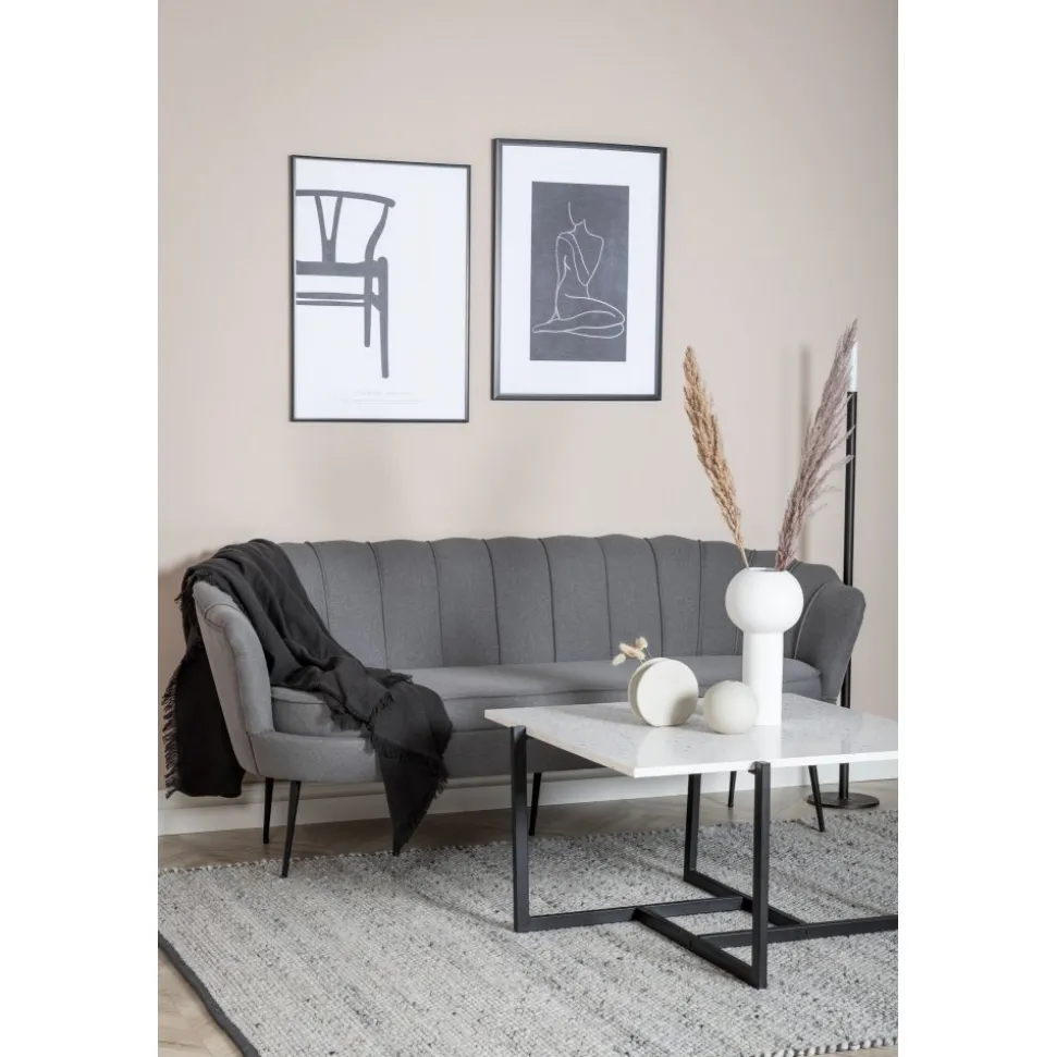 Ballini 3-sits soffa - Grå + Fläckborttagare för möbler