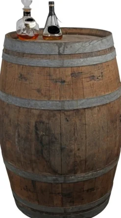 Barbord äkta vintage ektunna + Möbeltassar