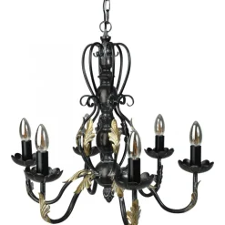 Barock takkrona - Svart/Mässing