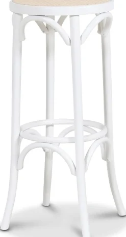 barpall No 73 vit med rottingsits 80 cm